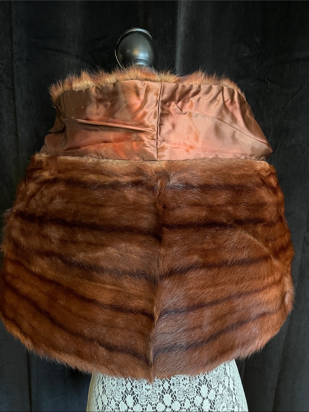 Vintage-1940-1950 Mink Fur Stole Wrap - Picture 14 of 16